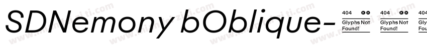SDNemony bOblique字体转换